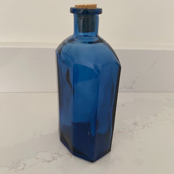 Apothecary Bottles, Set Of Six, Various Sizes, Blue And Green, With Corks - Picture 2 of 16